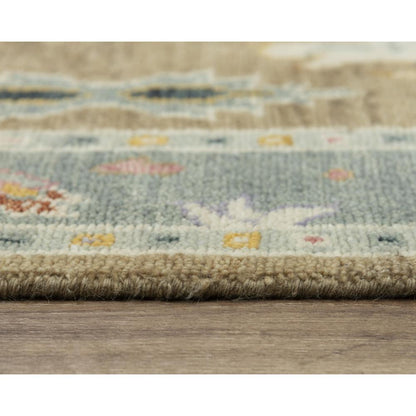Hand Knotted Cut Pile Wool Rug, 6' x 9'