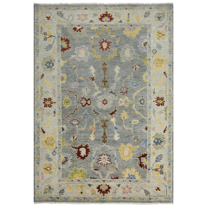Hand Knotted Cut Pile Wool Rug, 6' x 9'