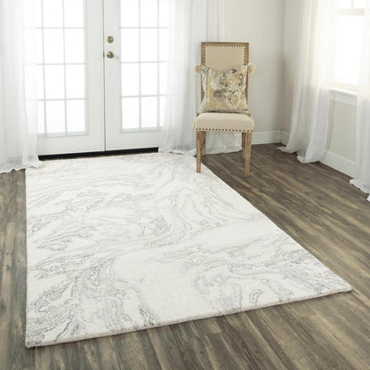 Hand Tufted Loop Pile Wool Rug, 7'9" x 9'9"