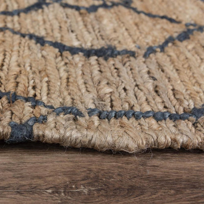 Hand Woven Flat Weave Pile Jute Rug, 8' x 10'