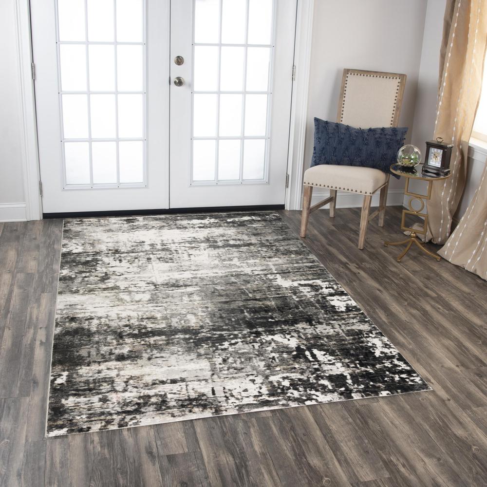 Power Loomed Cut Pile Polyester Rug, 6'7" x 9'6"