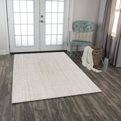 Hand Loomed Cut & Loop Pile Wool/ Polyester Rug, 7'6" x 9'6"