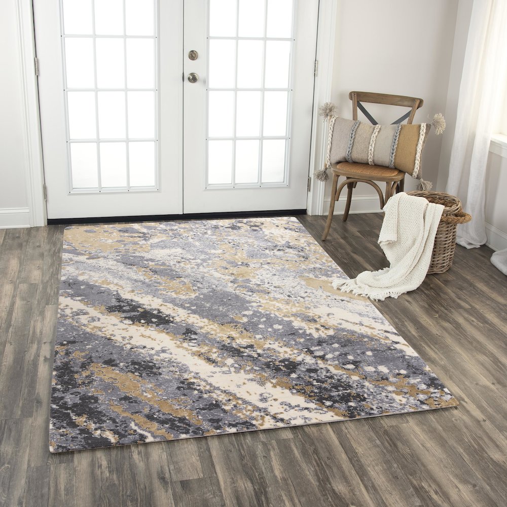 Hybrid Cut Pile NZ Wool/ Tencel Blend Rug, 2'6" x 8'