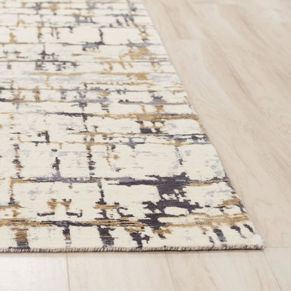 Hybrid Cut Pile NZ Wool/ Tencel Blend Rug, 2'6" x 8'