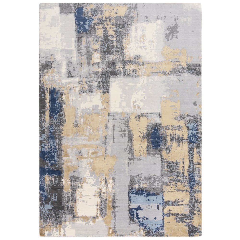 Hybrid Cut Pile NZ Wool/ Tencel Blend Rug, 2'6" x 8'