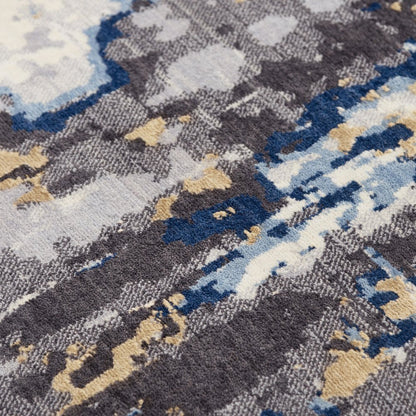 Hybrid Cut Pile NZ Wool/ Tencel Blend Rug, 2'6" x 8'