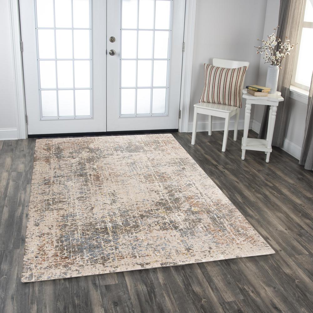Machine/Hybrid Cut Pile Recycled Polyester Rug, 5'2" x 7'9"