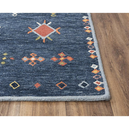 Hand Tufted Loop Pile Wool/ Polyester Internet Rug , 7'9" x 9'9"