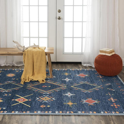 Hand Tufted Loop Pile Wool/ Polyester Internet Rug , 7'9" x 9'9"