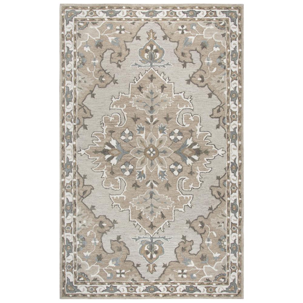 Hand Tufted Cut & Loop Pile Wool Rug, 5' x 8'