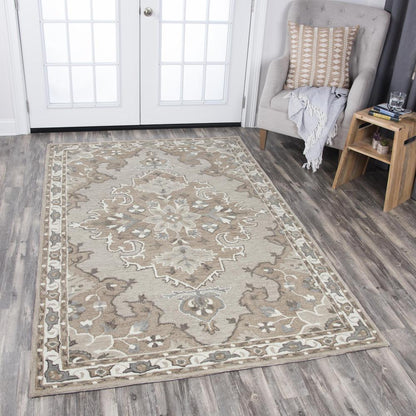 Hand Tufted Cut & Loop Pile Wool Rug, 2'6" x 8'