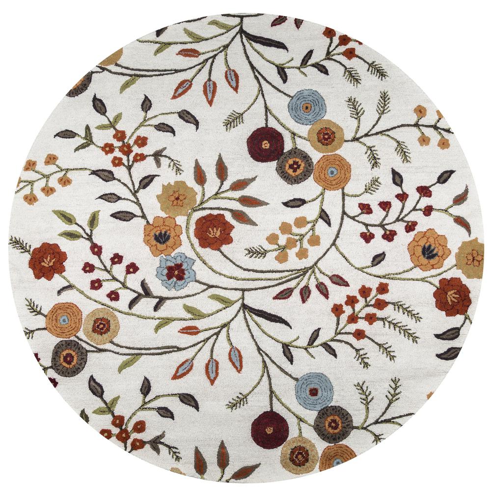 Hand Tufted Cut & Loop Pile Wool/ Viscose Rug, 8' x 8'