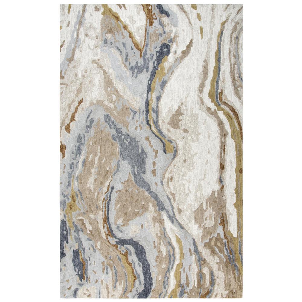 Hand Tufted Cut & Loop Pile Wool Rug, 5' x 8'