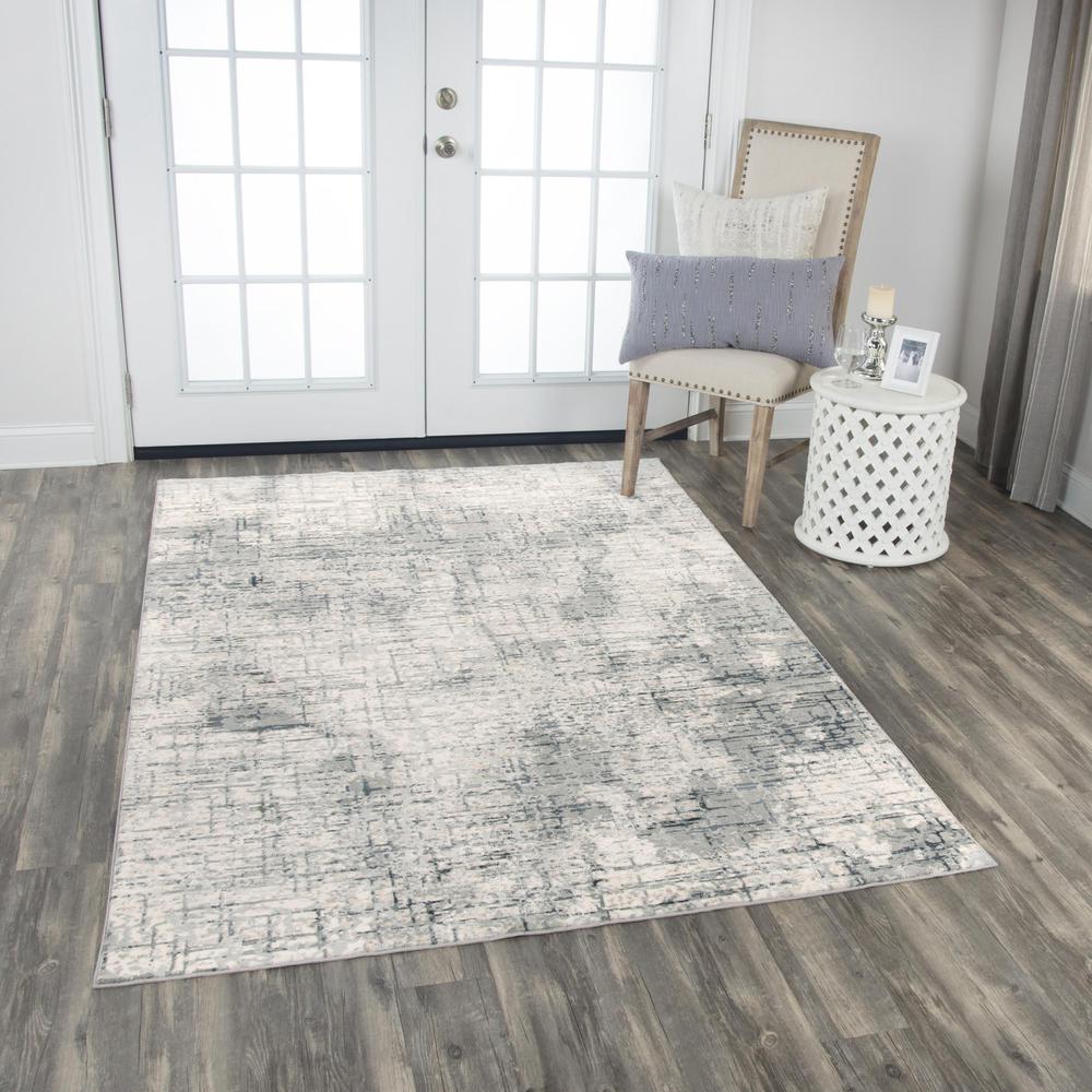 Power Loomed Cut Pile Polyester Rug, 3'11" x 5'6"