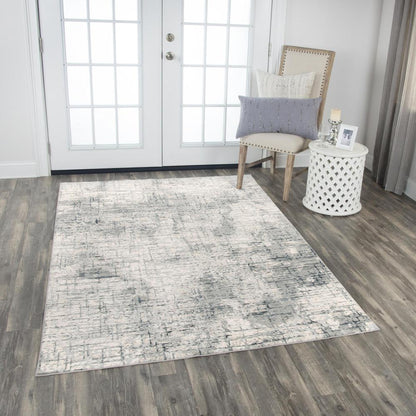 Power Loomed Cut Pile Polyester Rug, 3'11" x 5'6"