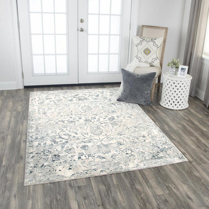 Power Loomed Cut Pile Polyester Rug, 3'11" x 5'6"
