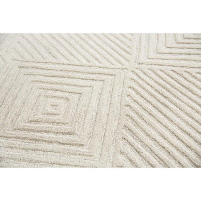 Hand Tufted Cut & Loop Pile Wool Rug, 2'6" x 8'