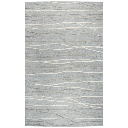 Hand Tufted Cut & Loop Pile Wool Rug, 5' x 8'