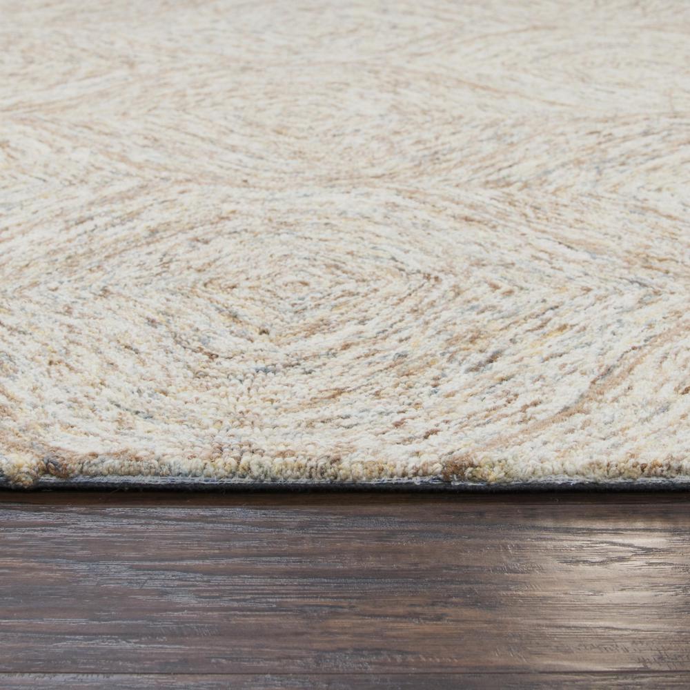 Hand Tufted Loop Pile Wool Rug, 3' x 5'