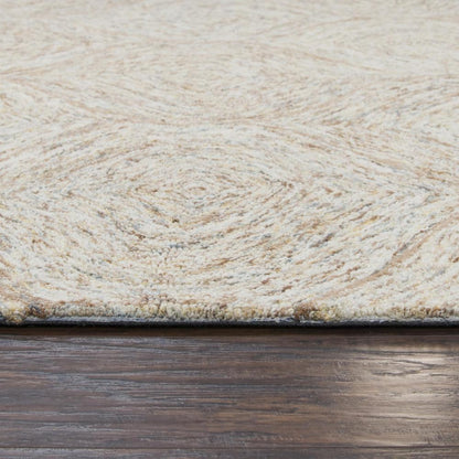 Hand Tufted Loop Pile Wool Rug, 3' x 5'