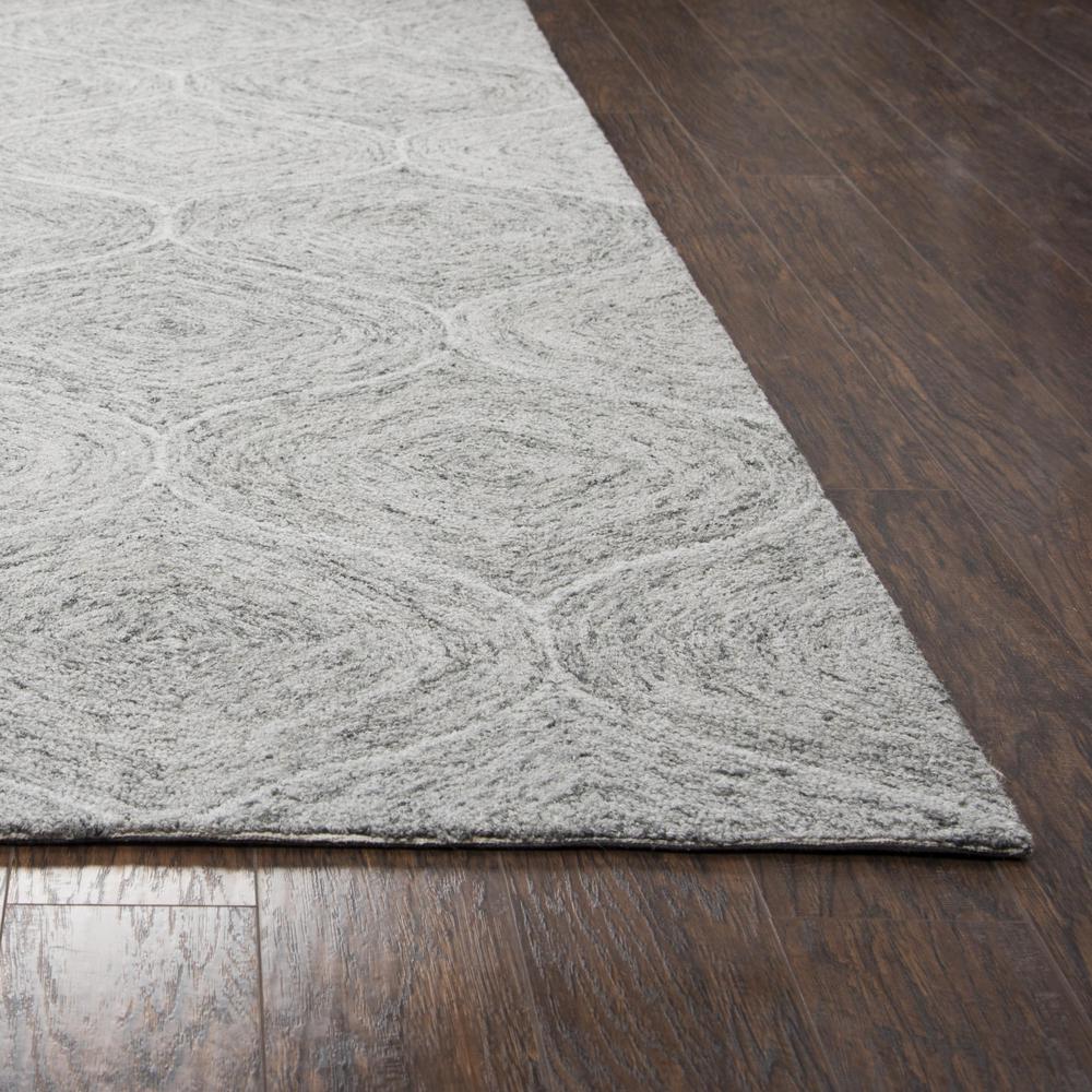 Hand Tufted Loop Pile Wool Rug, 3' x 5'