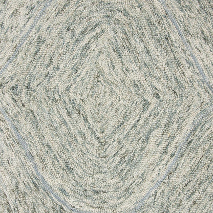Hand Tufted Loop Pile Wool Rug, 3' x 5'