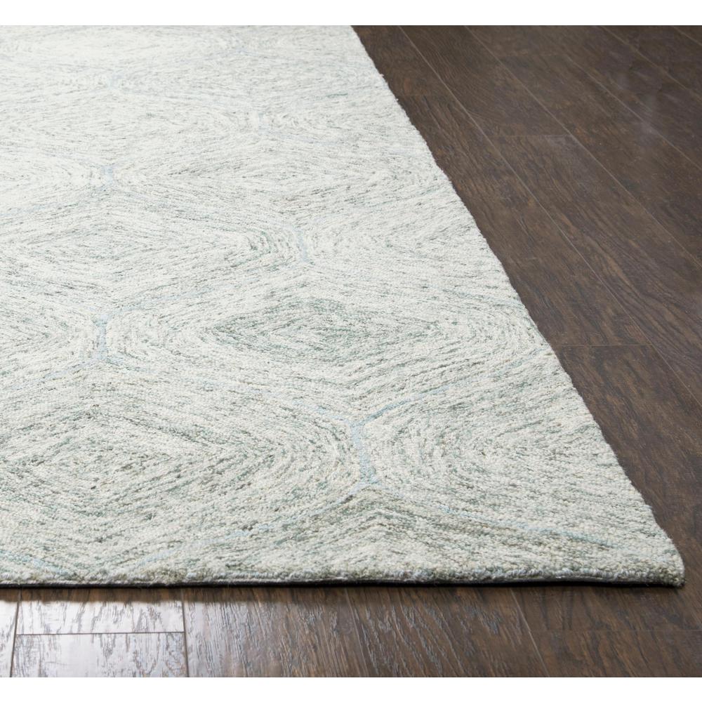Hand Tufted Loop Pile Wool Rug, 3' x 5'