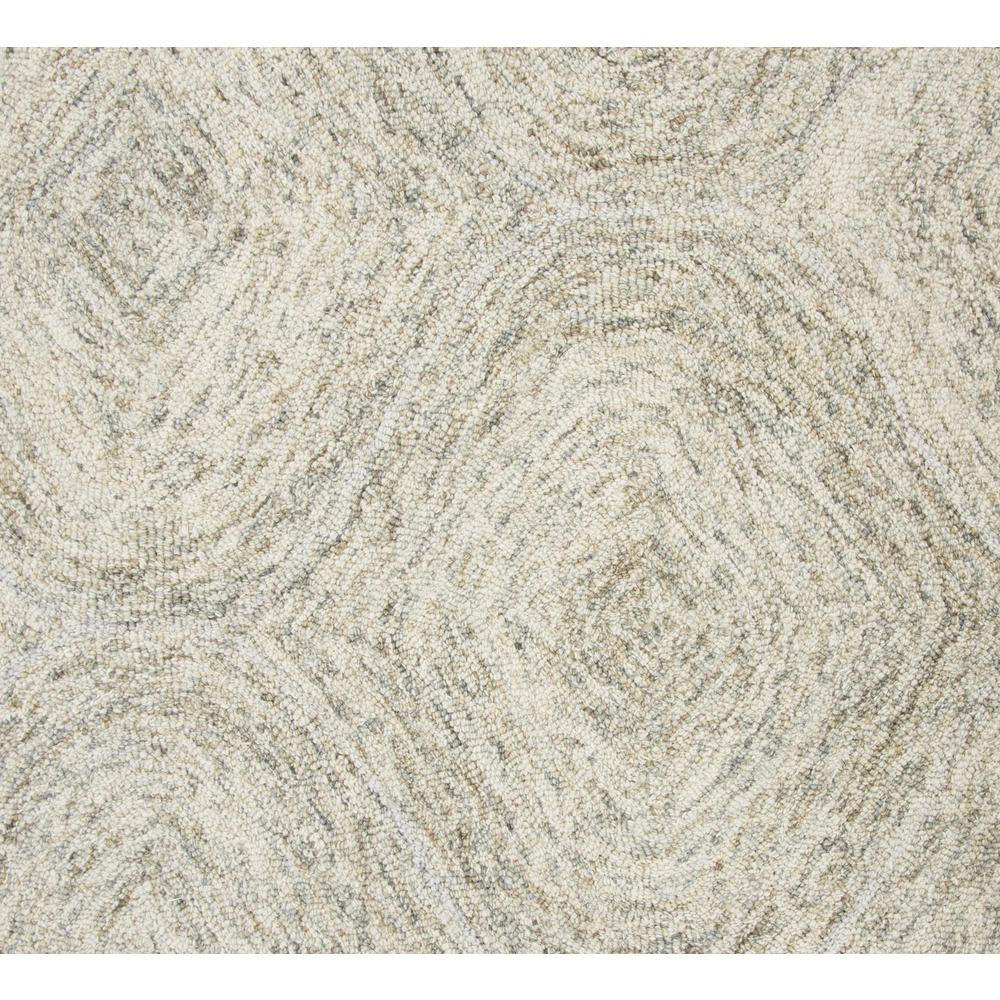 Hand Tufted Loop Pile Wool Rug, 3' x 5'