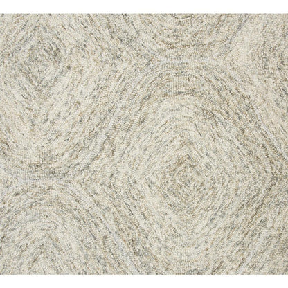 Hand Tufted Loop Pile Wool Rug, 3' x 5'