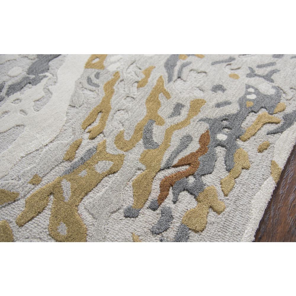 Hand Tufted Cut & Loop Pile Wool/ Viscose Rug, 2'6" x 8'