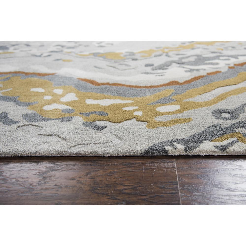 Hand Tufted Cut & Loop Pile Wool/ Viscose Rug, 2'6" x 8'