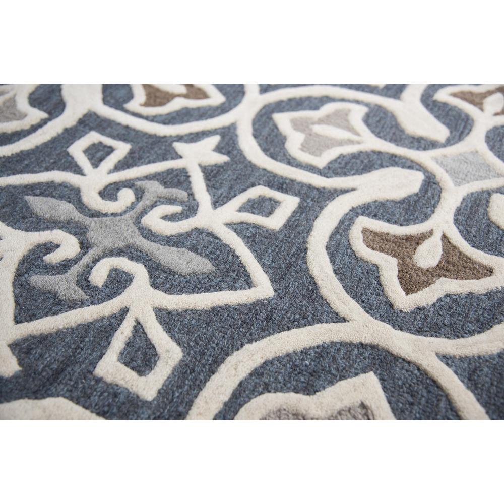 Hand Tufted Cut & Loop Pile Wool Rug, 2'6" x 8'