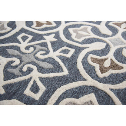 Hand Tufted Cut & Loop Pile Wool Rug, 2'6" x 8'