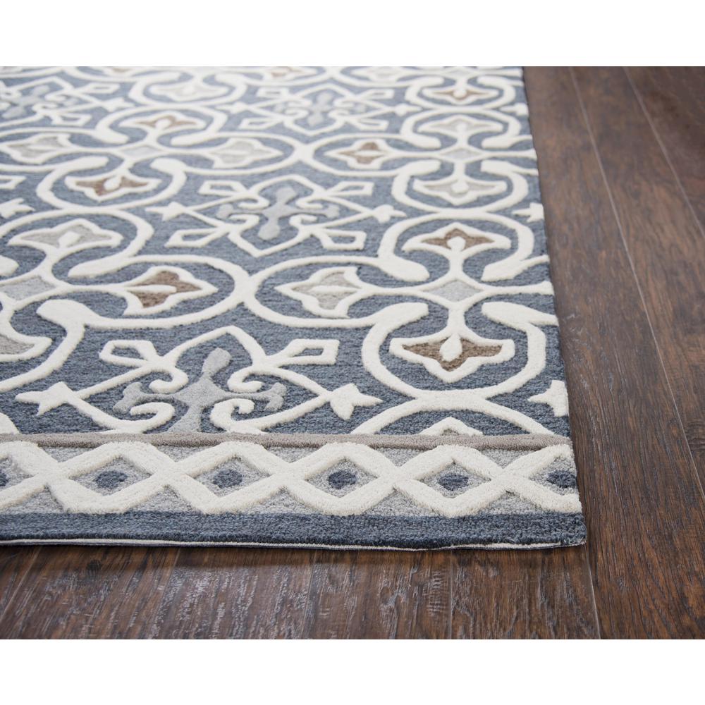 Hand Tufted Cut & Loop Pile Wool Rug, 2'6" x 8'
