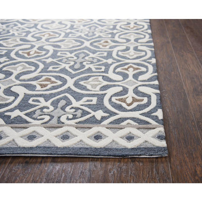 Hand Tufted Cut & Loop Pile Wool Rug, 2'6" x 8'