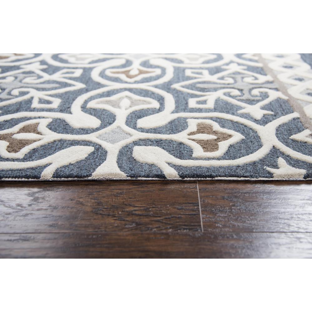 Hand Tufted Cut & Loop Pile Wool Rug, 2'6" x 8'