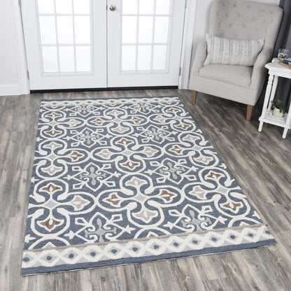 Hand Tufted Cut & Loop Pile Wool Rug, 2'6" x 8'
