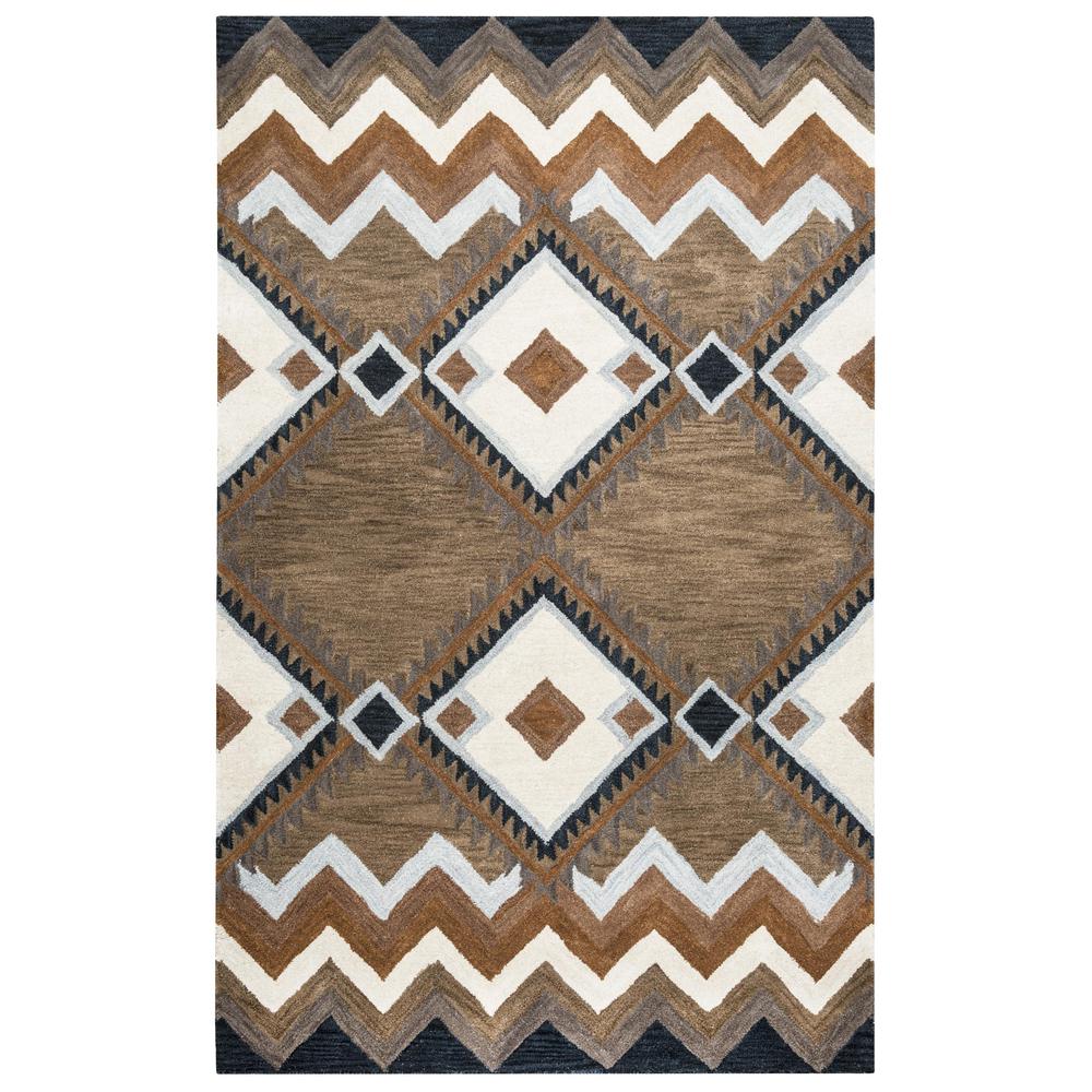 Hand Tufted Cut Pile Wool Rug, 5' x 8'