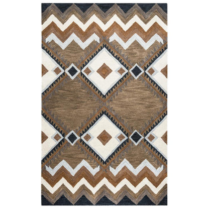 Hand Tufted Cut Pile Wool Rug, 5' x 8'