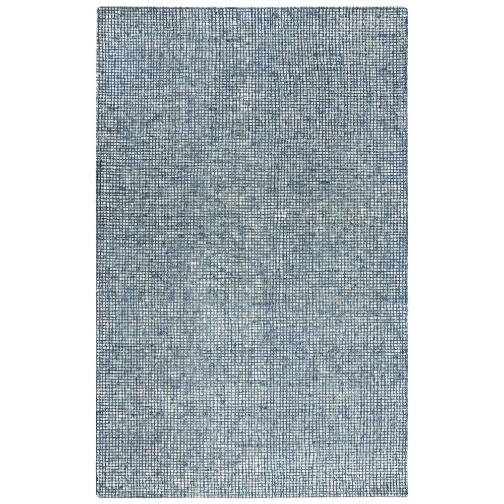 Blue Hand-Tufted Rectangle Rug with Casual Style and Cotton Backing