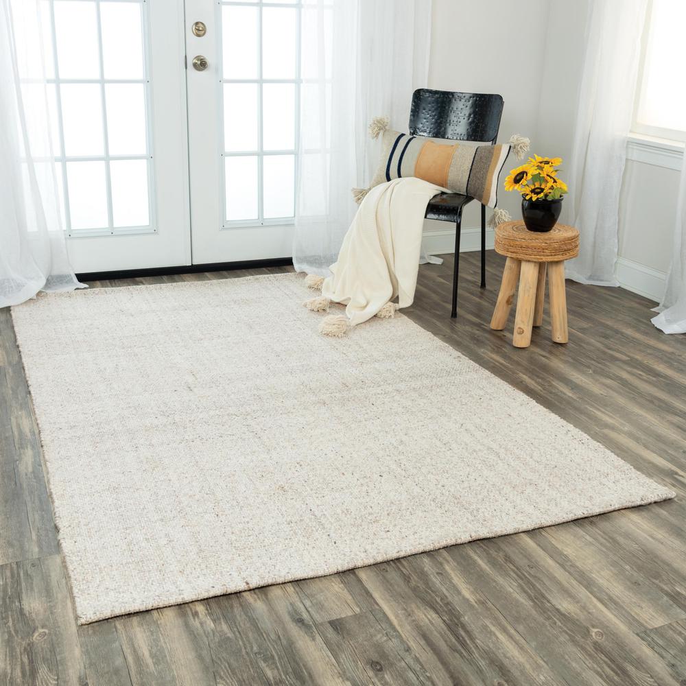 Hand Woven Flat Weave Pile Wool/ Polyester Rug, 8'6" x 11'6"