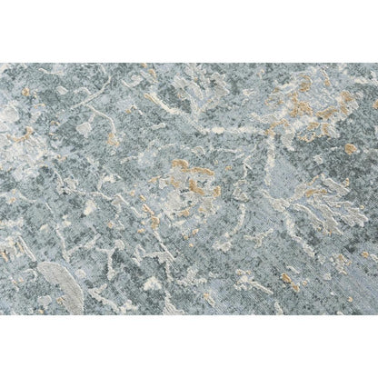 Hybrid Cut Pile Wool/ Tencel Rug, 2'6" x 8'