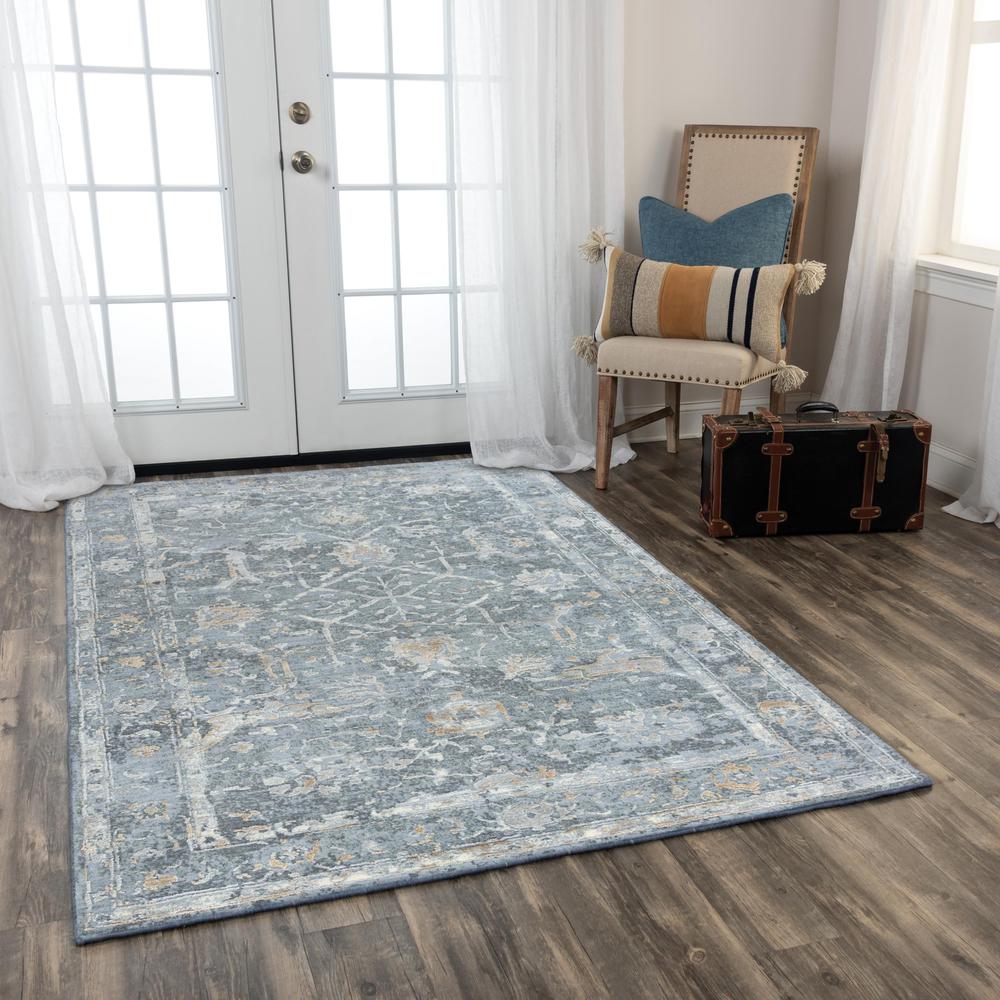 Hybrid Cut Pile Wool/ Tencel Rug, 2'6" x 8'