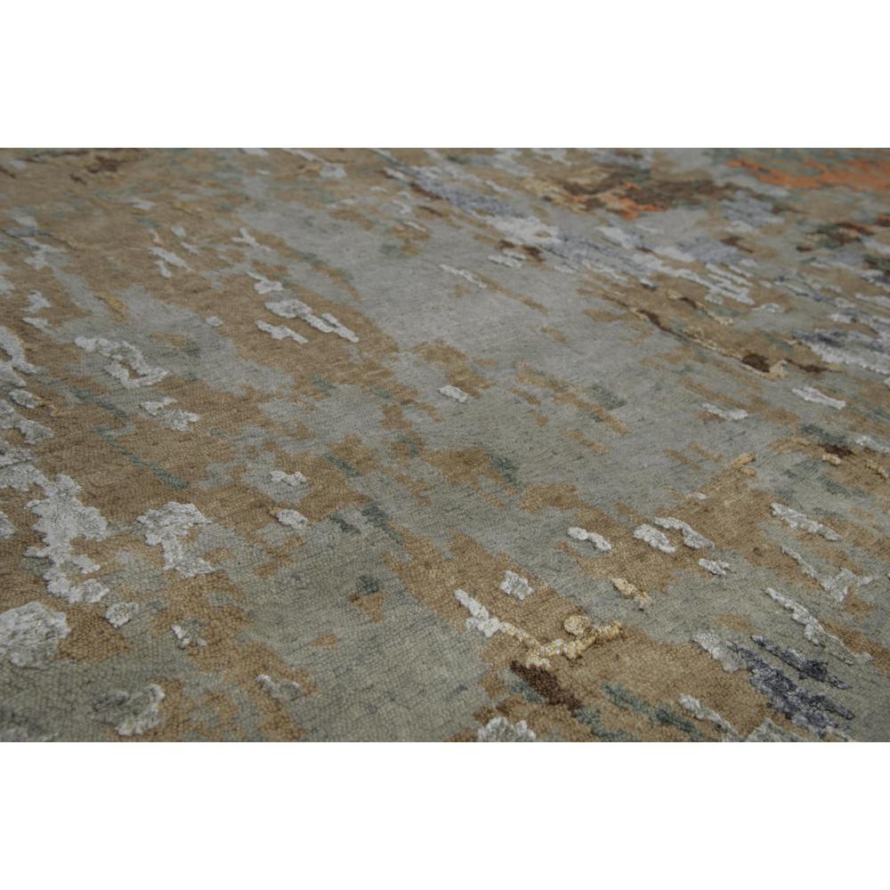 Hand Knotted Cut Pile Wool/ Viscose Rug, 8' x 10'