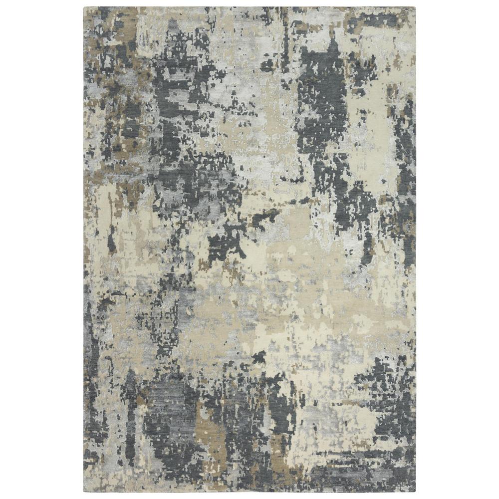 Hand Knotted Cut Pile Wool/ Viscose Rug, 8' x 10'