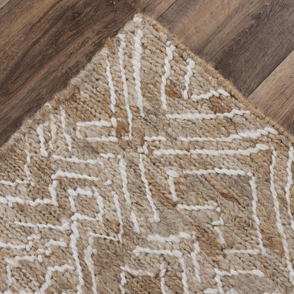 Hand Woven Flat Weave Pile Jute Rug, 9' x 12'