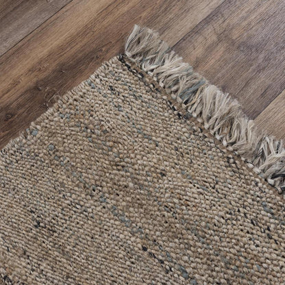 Hand Woven Flat Weave Pile Jute Rug, 9' x 12'