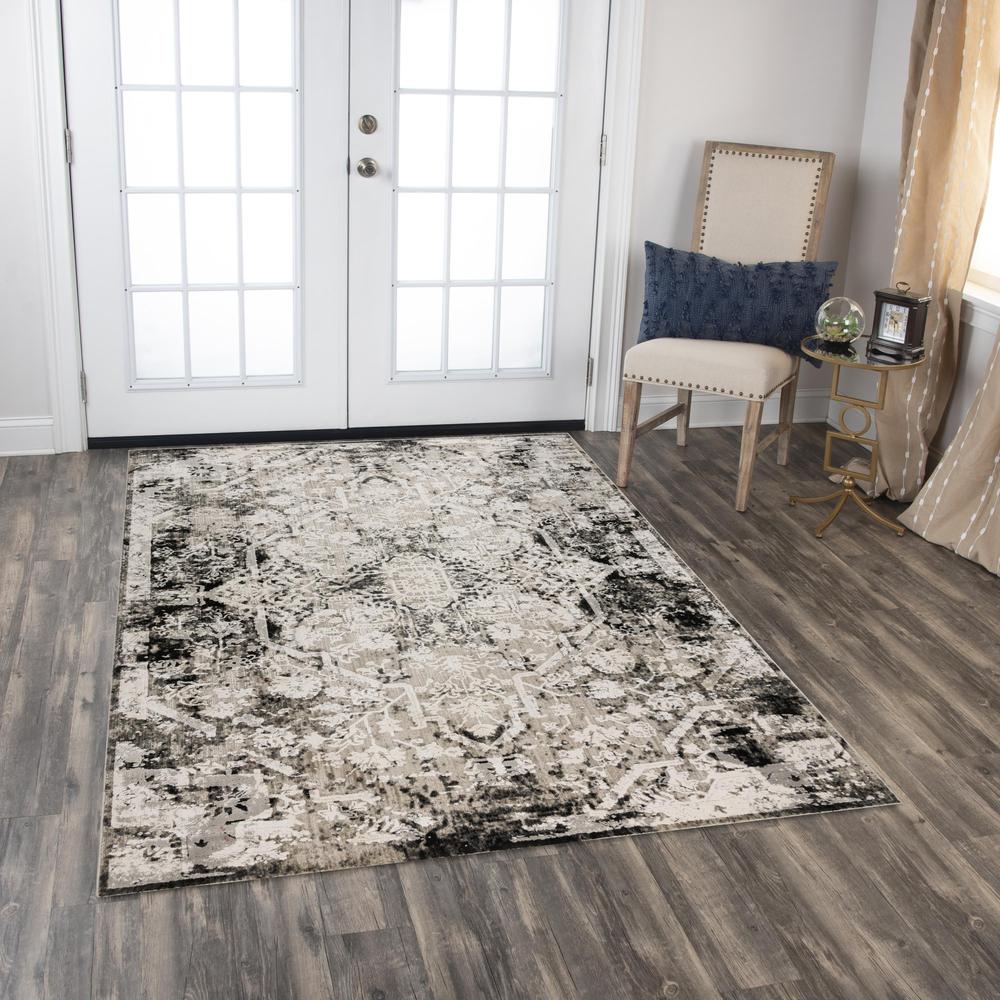 Power Loomed Cut Pile Polyester Rug, 7'10" x 9'10"