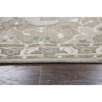 Hand Tufted Cut & Loop Pile Wool Rug, 5' x 8'