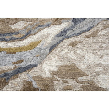 Hand Tufted Cut & Loop Pile Wool Rug, 5' x 8'